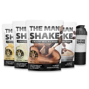 The Man Shake 3 Shakes + 1 free +shaker