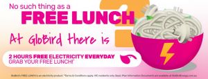GloBird Energy Free Lunch Banner Ad