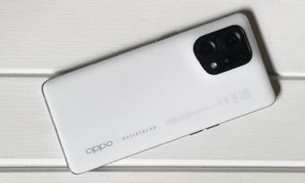 OPPO Find X5 in white on white background