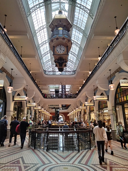 Inside of QVB in Sydney