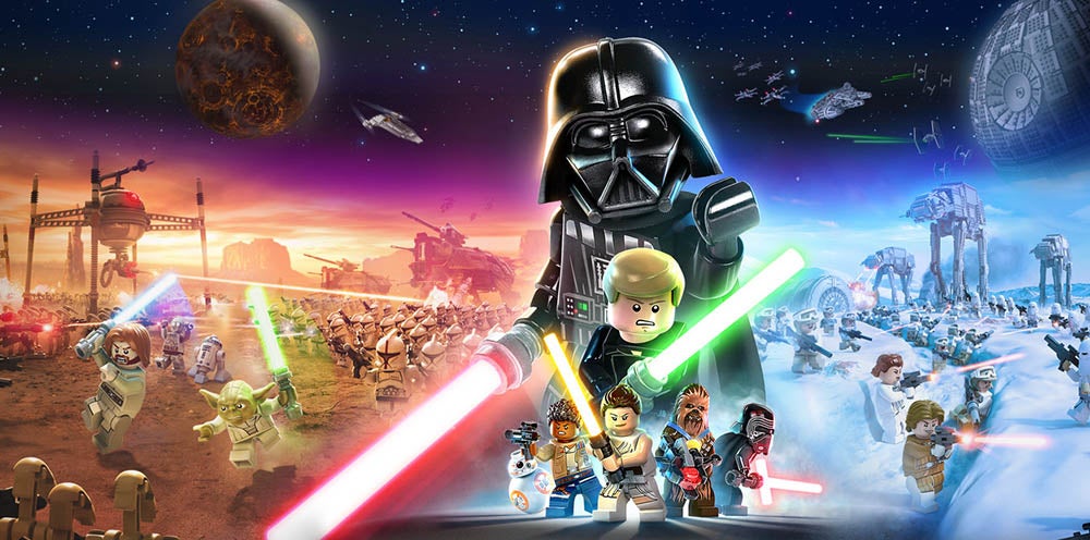 LEGO Star Wars charactoers including Darth Vader, Luke Skywalker