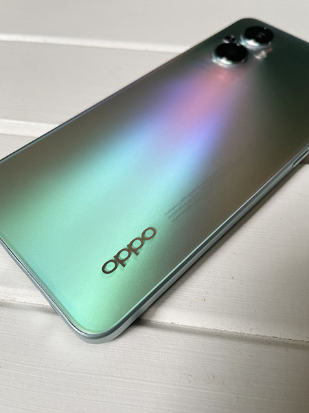 OPPO branding on OPPO Reno8 Lite 5G phone