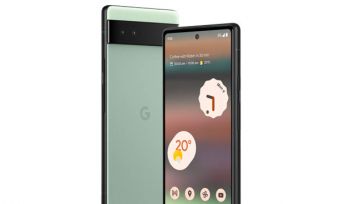 Google Pixel 6a phone in green