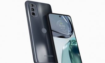 Grey Motorola Moto G62 5G phone