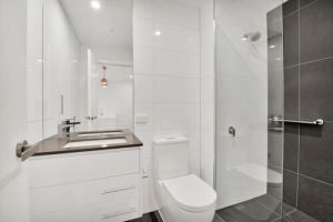 bathroom with heated toilet seat