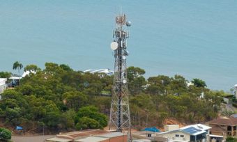 A mobile network tower on the Queensland coast