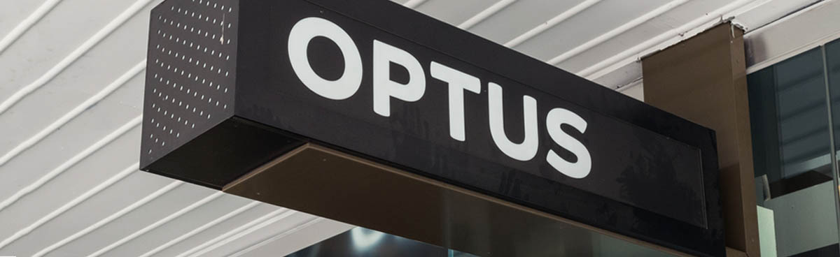 Optus sign outside store