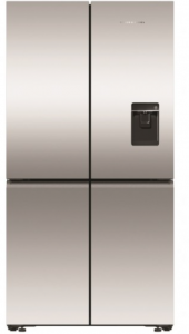 Fisher & Paykel 538L Recessed Handle Quad Door Fridge with Ice & Water Dispenser - Stainless Steel