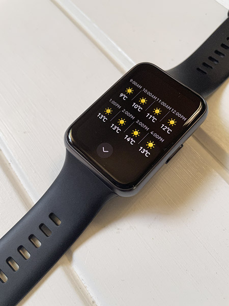 Huawei Watch Fit 2 weather feature