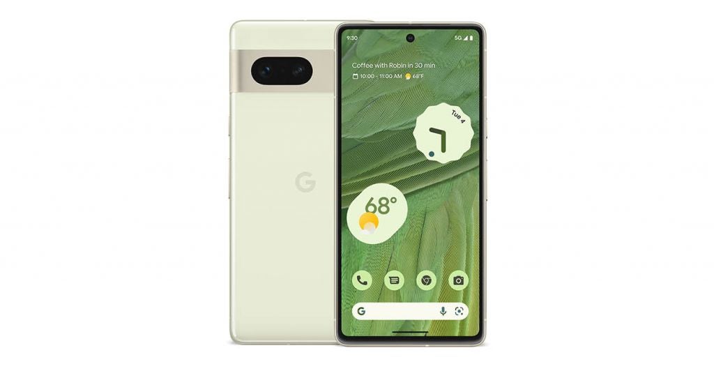Google Pixel 7 in Lemongrass