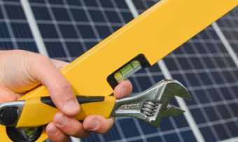 tools and solar panels