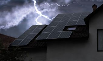 thunderstorm over house