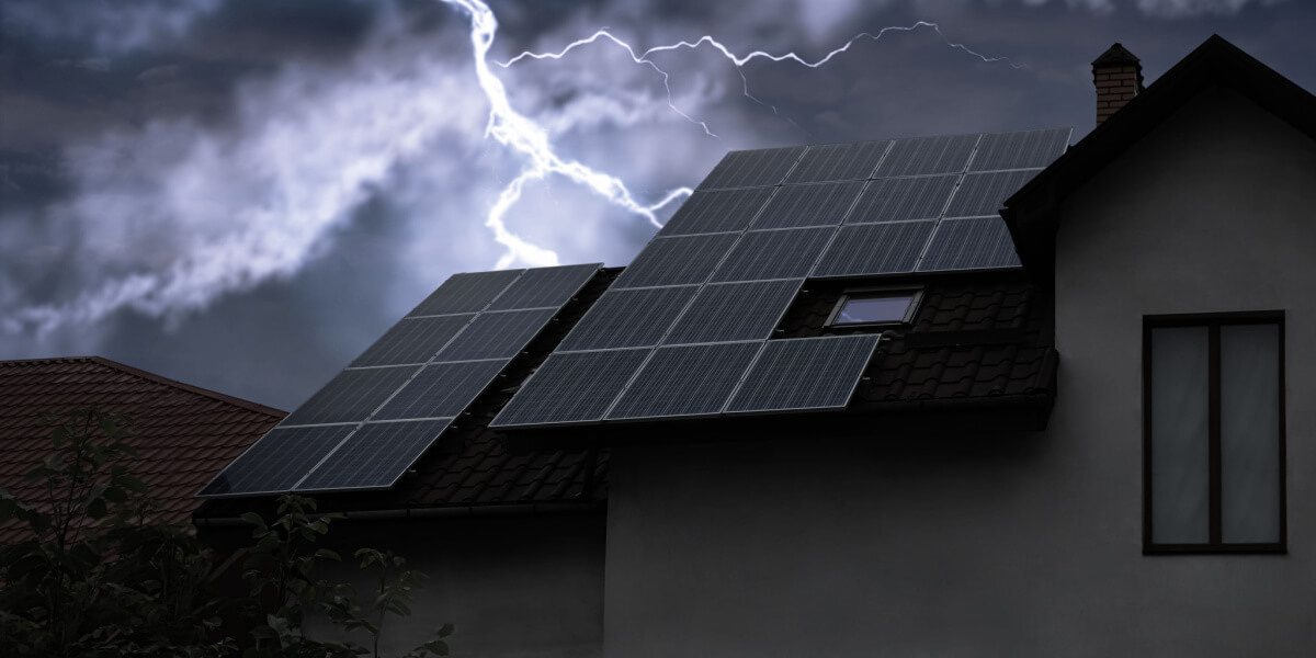 thunderstorm over house