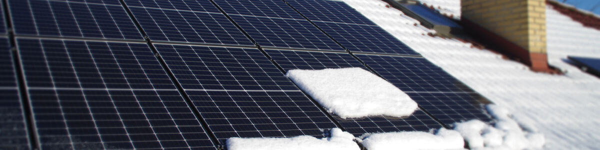 snow on solar panels