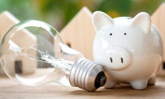 Lightbulb with piggy bank