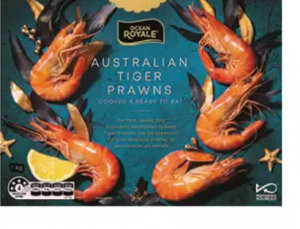 Ocean Royale Large Australian Tiger Prawns (1kg)