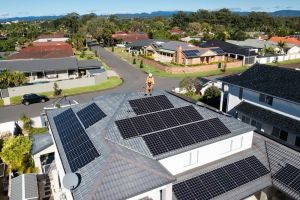 house with solar panels on roof 