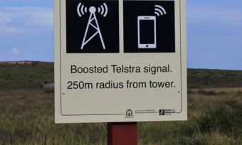 Mobile network sign in rural Australia