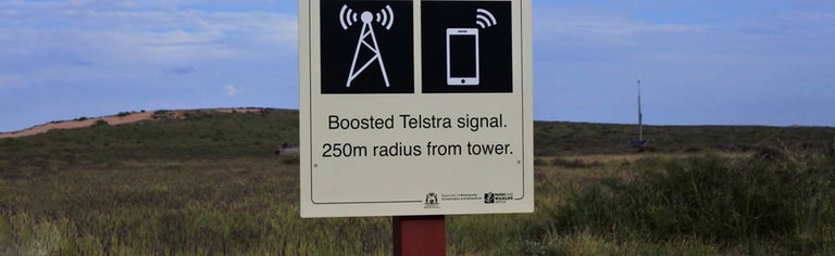 Mobile network sign in rural Australia