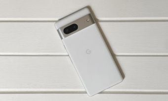 Back of Google Pixel 7 in white