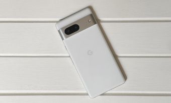 Back of Google Pixel 7 in white