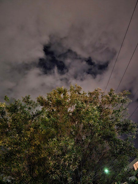 Photo of clouds at night