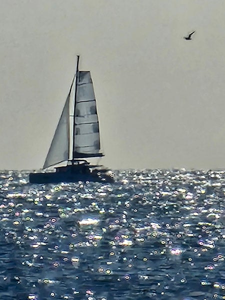 Zoom photo of sailing boat