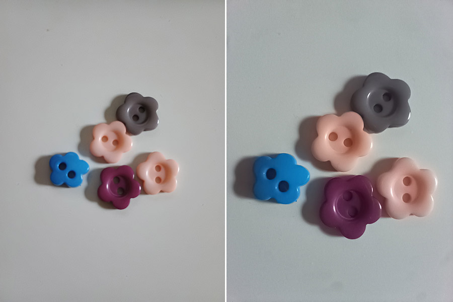 Closeup photos of buttons
