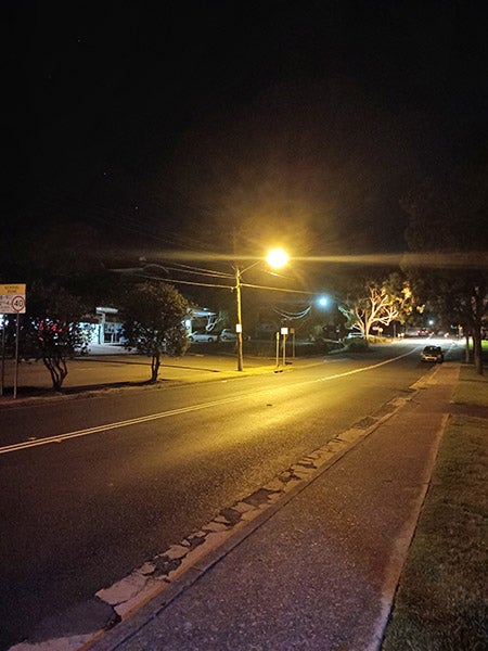 Photo of street at night