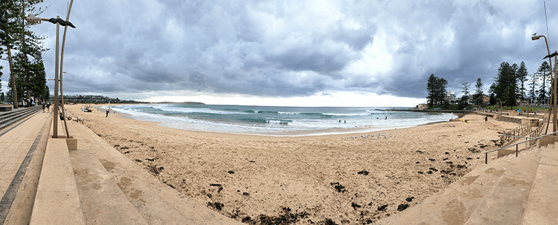 Panorama photo of beach