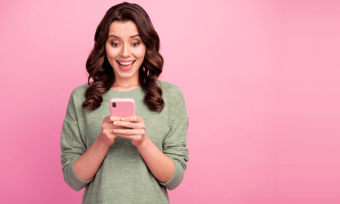 Woman looking at phone