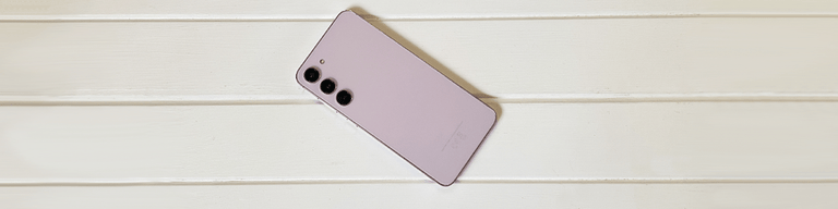 Samsung Galaxy S23+ phone in purple