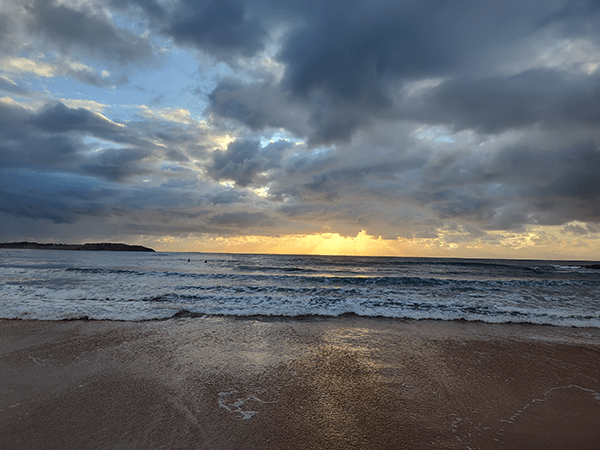 Overcast beach