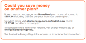 Best Offer Messaging Alinta Energy Sample Bill OCT 2023