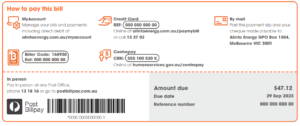 Payment Options Alinta Energy Sample Bill OCT 2023