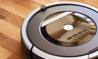 robot vacuum on hardwood floors