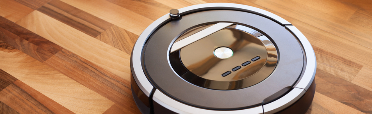 robot vacuum on hardwood floors