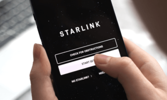 Starlink mobile app being used on a phone