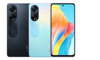 OPPO A98 5G phones in black and blue