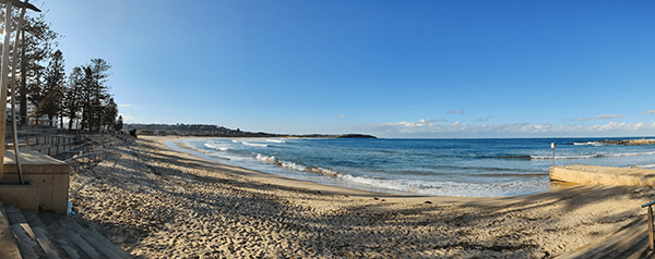 Panorama photo of beach