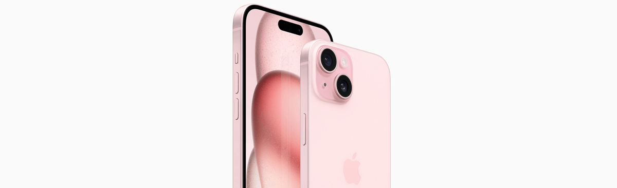 Pink iPhone 15 and iPhone 15 Pro