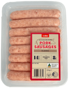 ColesPorkSausages