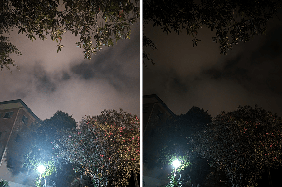 Night photos taken on Pixel 8