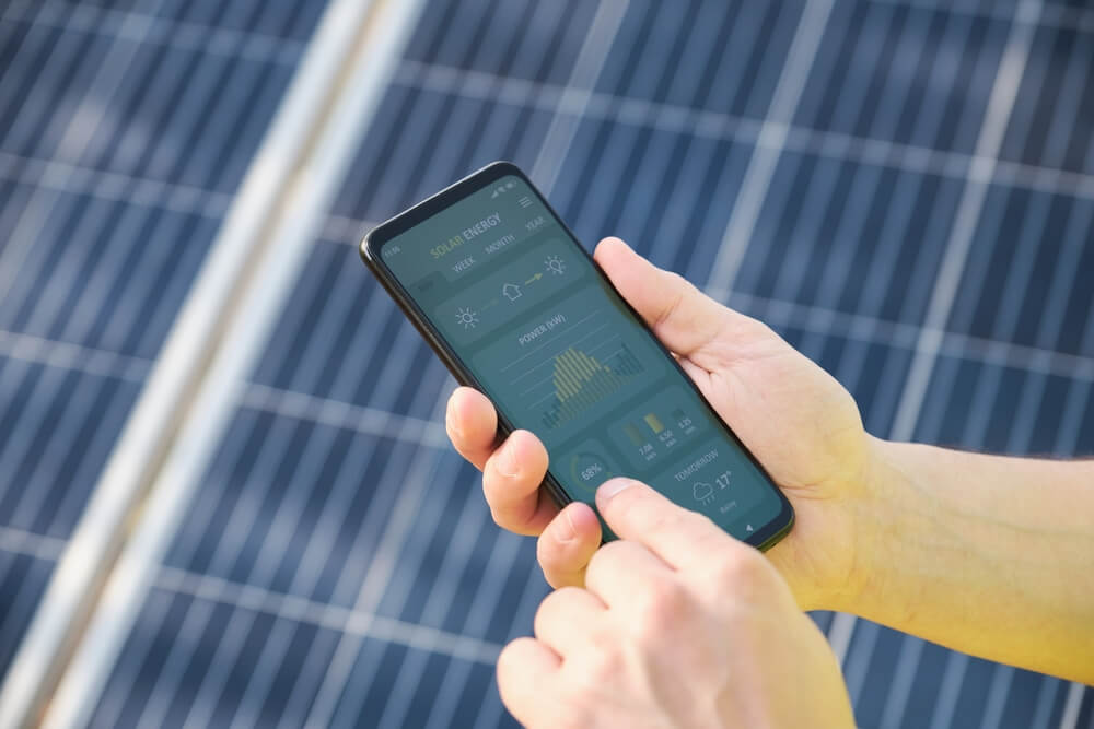 person on solar app