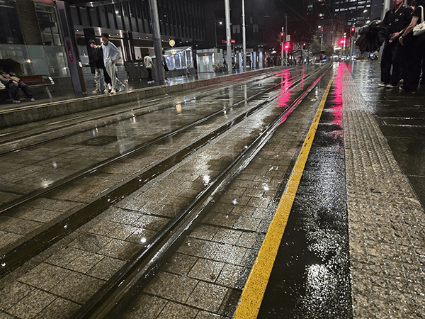 Rainy city at night photo taken on S24 Ultra