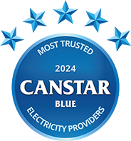 Canstar Blue Most Trusted Electricity Providers logo 2024