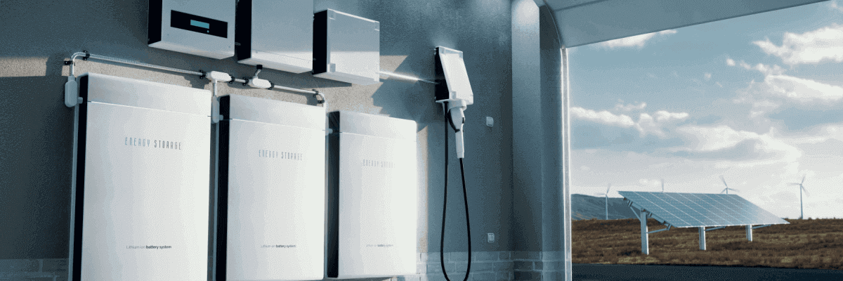 Solar batteries and EV charger
