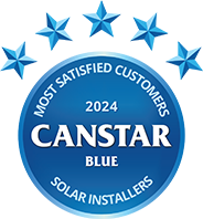 Canstar Blue logo for solar installers award