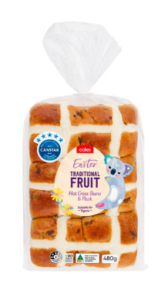 Coles hot cross buns