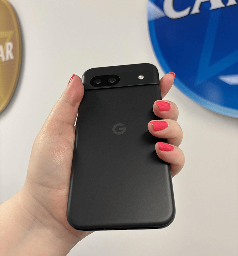 Google Pixel 8a in black.